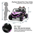 thumbnail image 2 of OTTORD 24 V Ride on Car UTV 2 Seater, 2x200W Electric Car Truck with Metal Frame, Brake&Gas Pedal, EVA Tires,3 Speed (Purple Pink), 2 of 6