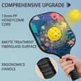 thumbnail image 2 of Pickleball Paddles Set Of 2, Fiberglass Surface, Tropical Jungle Print, 4 Balls & Bag, 2 of 5