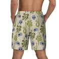 thumbnail image 3 of Kdxio Skull Snake Print Men's Swim Trunks with Compression Liner 7 Inch Inseam Quick Dry Swim Shorts, 3 of 7