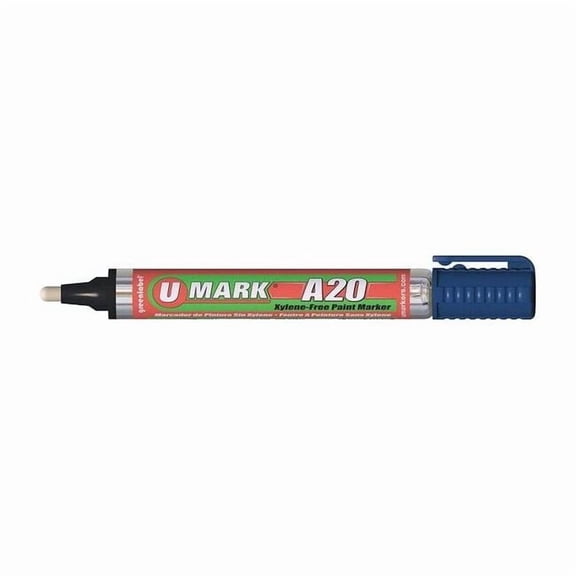 U-Mark Solid Paint Marker, 5-5/8 in L, Blue, Paint 10702
