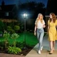 thumbnail image 2 of Outsunny Single Solar Lamp Post, 40 Lumens Garden Solar-Powered LED Streetlight Style Outdoor Light Waterproof 5-6 Hours with Base for Lawn Pathway Walkway 63"H, Black, 2 of 10