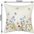 thumbnail image 2 of Spring Flower Pillow Covers 16x16 Floral Bufferfly Farmhouse Decor Throw Pillows Case for Couch Seasonal Holiday Pillowcase Outdoor Decorative Cushion Cases for Sofa Bed Decorations Set of 2, 2 of 6