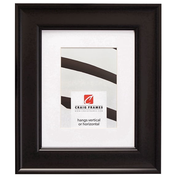 Craig Frames Resilience, 20x26 inch Black Picture Frame Matted for a 16x22 Photo