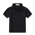 thumbnail image 3 of Boys' Polo Shirts Short Sleeve Black Button down Shirt Boys Boys Casual Shirts Spring Shirts for Boys 14-15 Years, 3 of 5