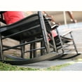Alston Solid Wood Porch Rocking Chair Black Finish