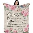 thumbnail image 1 of LHSHID Boss Blanket Boss Gifts for Women Boss Throws Blankets Boss Day Gift Birthday Christmas Retirement Gifts 50"×60", 1 of 6