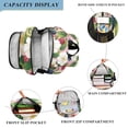 thumbnail image 3 of FORMRS Unisex School Backpack 17" Student Travel Bag with Laptop Compartment, Pink Raspberries, 3 of 7