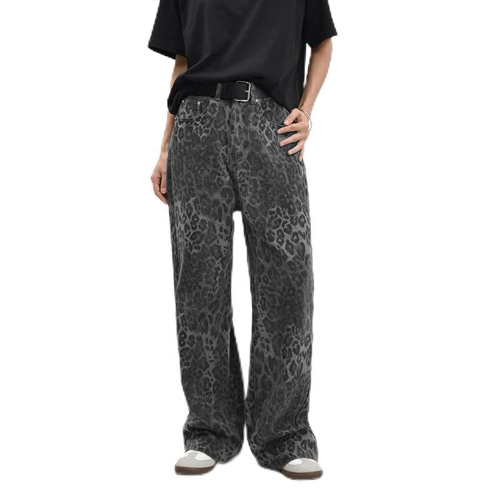 パンツ BEEDEN LEOPARD PRINT WIDE STRAIGHT PANTS beeden LEOPARD PRINT WIDE STRAIGHT PANTS