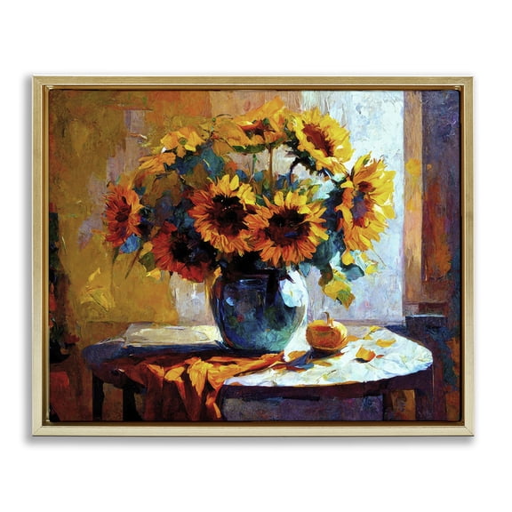 Stupell Industries French Country Bouquet Still Life Gold Floating Frame Canvas Art, 31 x 25, by Gina Kelly