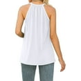 thumbnail image 4 of ORQ Women Lace Crew Neck Pleated Sleeveless Tank Top, 4 of 4