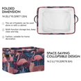 thumbnail image 2 of Foldable Storage Basket,Canvas Fabric Foldable Storage Bins with Handles Open Home Storage Bins Boxes for Toy Book Shelf Closet Baskets Flamingos and Leopard Print, 2 of 8