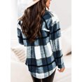 thumbnail image 3 of Harence Womens Plaid Jacket Shacket Flannel Shirts Button Down Long Sleeve Fall Casual Coats, 3 of 4