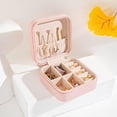 thumbnail image 2 of GoXteam Small Jewelry Box, Travel Portable Jewelry Case for Ring, Pendant, Earring, Necklace, Bracelet Organizer Storage Holder Boxes (Sakura Pink), 2 of 8