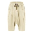 thumbnail image 5 of B91xZ Mens Shorts Quick Dry Lightweight Gym Shorts with Zip Pockets,Beige M, 5 of 5