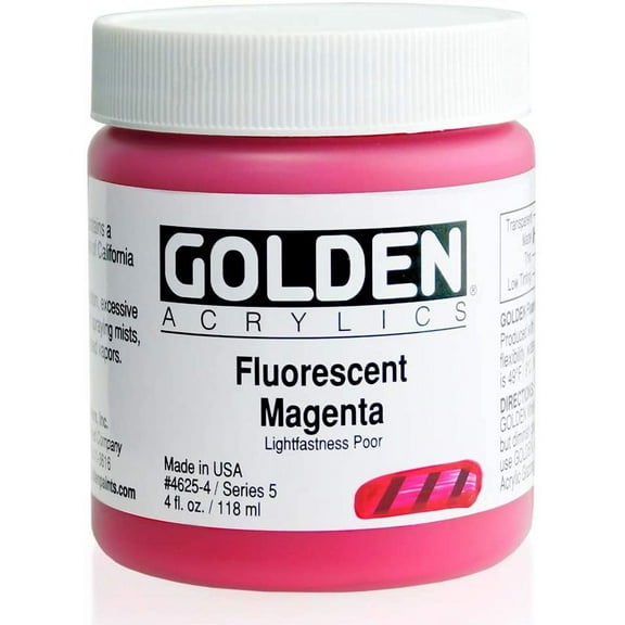 Golden® Fluorescent Acrylic Color, 4 oz., Fluorescent Magenta