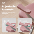 thumbnail image 4 of HomeZeer Mesh Office Chair, 300LBS Middle Back Ergomomic Office Chair with 3D Armrests, Computer Desk Chair with Adjustable Lumbar Support, Wide Seat Swivel Home Office Chair, Pink, 4 of 7