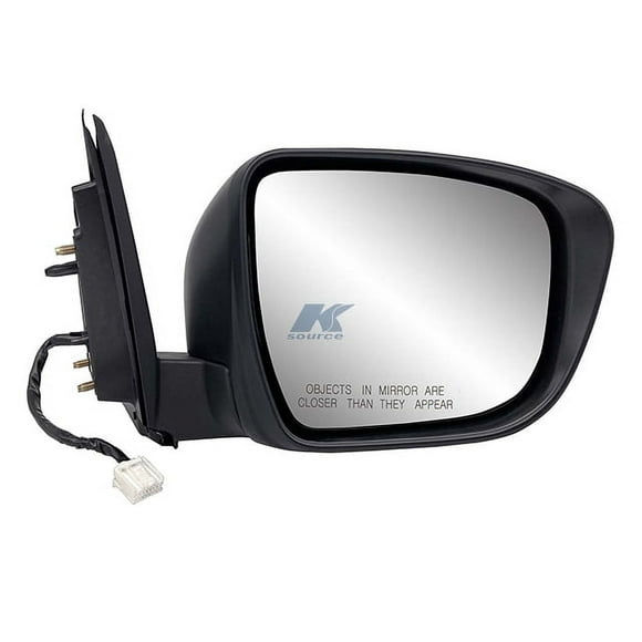 K-Source Exterior Mirror 68145N OEM Replacement; Single; Textured Black/PTM Housing; Electric; Foldaway; With Heated Mirrors; With Turn Signal Indicators