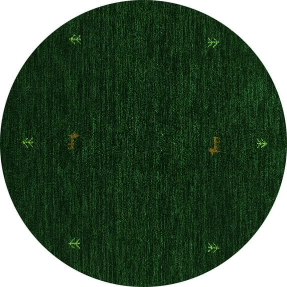 Ahgly Company Indoor Round Persian Green Traditional Area Rugs, 4' Round