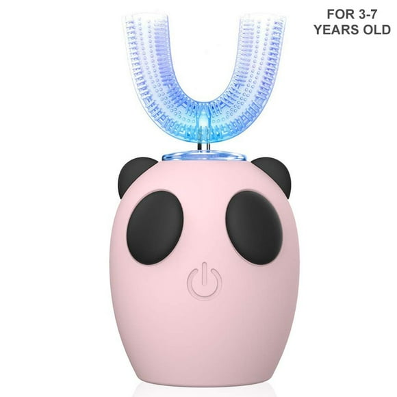 Soidarity Cepillo de eléctrico en forma de U para blanquear los dientes, juego de cepillos de manos libres, herramienta de limpieza de cuidado de los oídos rosado (3-7 años) Soidarity CE000274-02B