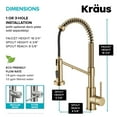thumbnail image 5 of KRAUS Bolden 2-in-1 Commercial Style Pull Down Single Handle Water Filter Kitchen Faucet for Reverse Osmosis or Water Filtration System in Spot-Free Brushed Brass, 5 of 7