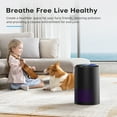 thumbnail image 5 of BREEZOME HEPA Air Purifier Remove PM10, PM2.5, Dust, Cotton Lint, Hair Air Cleaner for Home Bedroom, Black, 5 of 11