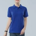 thumbnail image 3 of Men Lapel Summer Short Sleeved Shirt Breathable Top Loose Fitting Work Clothes, 3 of 10