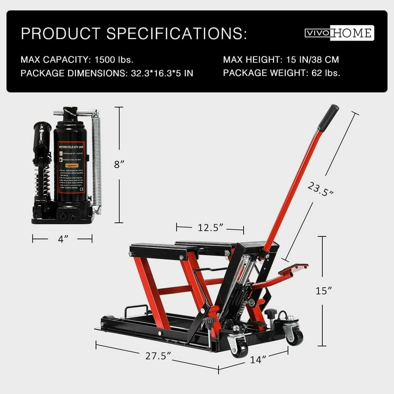 Vivohome motorcycle lift deals