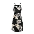 thumbnail image 3 of Enwejyy Womens Summer Vocation Halter Neckline Sleeveless Hollow Out Slim Fit Tank Dress, 3 of 4