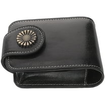 SEWCHICS Portable Lipstick Holder with Mirror, Black Makeup Storage Case for Purse and Travel Convenience