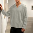 thumbnail image 6 of KyCheLot Mens Long Sleeve Shirt V Neck Textured Tops Oversized Casual Athletic Fashion Streetwear Pullover, 6 of 8