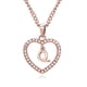 thumbnail image 1 of Qarigey Collar con colgante de corazón de cristal de oro rosa de 26 letras, cadena para clavícula, regalo para pareja Ropa, zapatos y accesorios Miscelánea q, 1 of 5