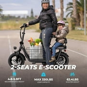 Windhorse C3 Electric Scooter with Extra Child Seat - 850W Peak Power - 330 LBS Max Load - 20 MPH - 16 Commuting E Scooter for Adults