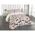 thumbnail image 3 of Ambesonne Horses Quilted Bedspread Set 3 Pcs, Abstract Floral Stallion, Queen Size, Multicolor, 3 of 5