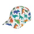 thumbnail image 1 of Fotbe Colorful Dinosaur Gorro Clásico de Béisbol, Gorra Ajustable con Broche Snapback, Gorro de Exterior de Algodón Suave, 1 of 6