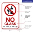 thumbnail image 3 of No Glass in Pool Area Pool Sign,, 3 of 8
