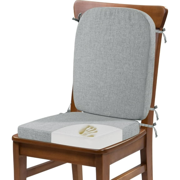 HOMBYS Kitchen Chair Back Cushion & Seat Cushion, Dining Room Chair Cushions,Seat Cushions for Kitchen Chairs,High Density Foam Seat Pad & Backrest,Chair Pads for Dinning Chair with Elastic Bands