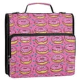 thumbnail image 5 of FORMRS Zipper Binder with Shoulder Strap 2-inch Ring 500 Sheet Capacity File Bag, Pink Doughnuts, 5 of 5