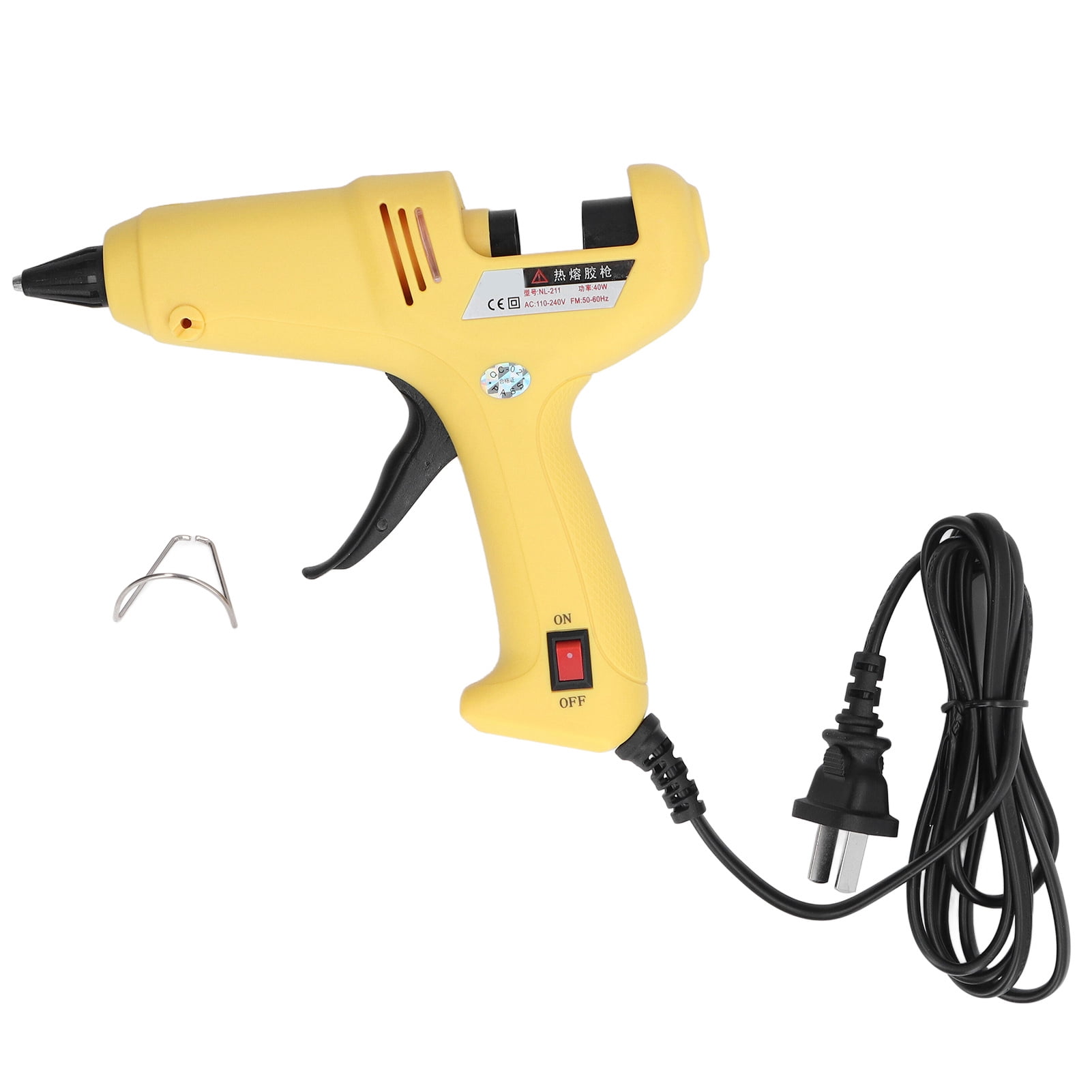Spptty Hot Glue ,Hot Melts Glue ,Hot Melts Glue 40W Electric Glues Guns for Wood Compact Nozzle US Plug 100‑240V 11mm