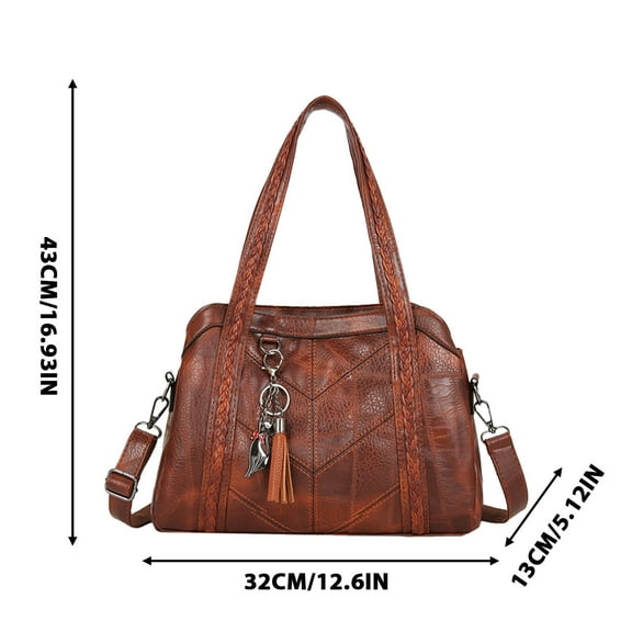 Beautynvta Large Work Tote Bag for Women, Large Capacity Soft Leather Handbag, Shoulder Bag Crossbody Purse for Travel, Orange