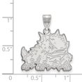 thumbnail image 2 of Sterling S. Rh-plated LogoArt Texas Christian University Large Pendant; for Adults and Teens; for Women and Men, 2 of 2
