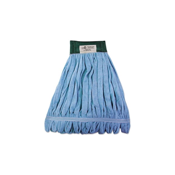 Microfiber Looped-End Wet Mop Head, Large, Green, 12/Carton