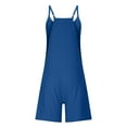 thumbnail image 4 of HOOJT Women's Rompers Dress Fashion Underneath Jumpsuits for Women Summer Solid Color Casual Sleeveless Suspender Loose Spaghetti Strap Shorts Jumpsuit with Pockets, 4 of 7