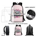thumbnail image 6 of HUIACONG Pink Bow Koala Backpack for Daily School Use Multi Compartment Wear‑Resistant Large Capacity for Elementary Middle School Kids, 6 of 6