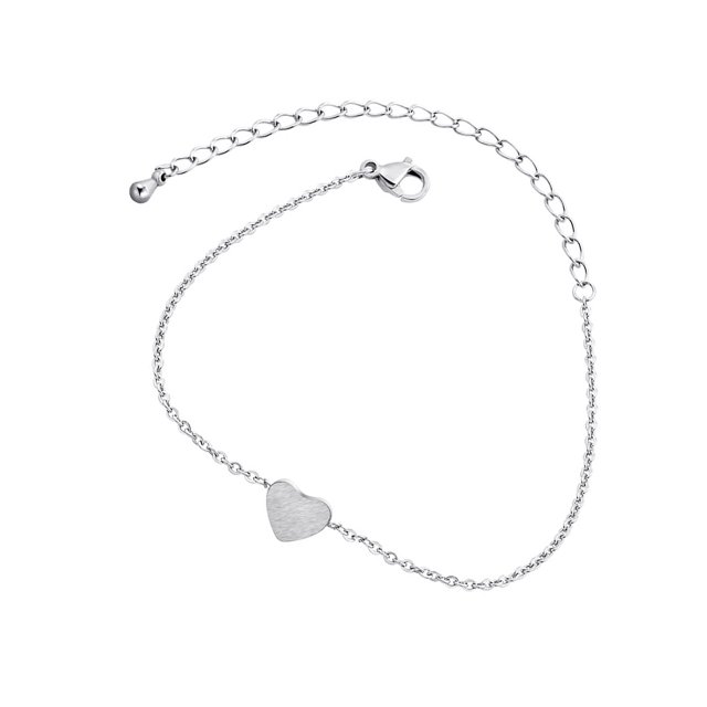 Guardurnaity de acero inoxidable para mujer, joyería para parejas, pulseras decorativas en forma de corazón, brazalete de regalo, vestido para Ropa, zapatos y accesorios Miscelánea Plata Guardurnaity AP014920-02