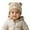 Khaki, variant on Winter Knitted Kids Hat with Cute Bear Ears for Everyday Indoor Outdoor Wear Cozy Stretchy Warm for Boys and Girls