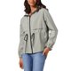 thumbnail image 4 of Chaqueta ligera con capucha para mujer Inspire Chic, con cierre frontal, ideal para senderismo, talla 2XL, color gris, 4 of 6
