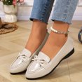 thumbnail image 4 of Willtoo Womens Bow Loafers Slip On Low Wedge Flat Dress Shoes Comfort Non Slip Walking Shoes for Office, Daily Commuting and Casual Wear, 4 of 6