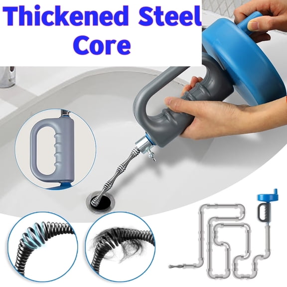Heavy Duty Pipe Snake Drain Cleaner 3 Meter Flexible Steel Cable Unclog Tool for Sink Bathtub ShowerforHome Cleaning(Multicolor),Ccwuwei