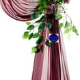 thumbnail image 4 of MDS pack of 1 panels (30" width x 30Ft Long) Wedding Arch Draping Fabric sheer Chiffon Fabric Drapery for Wedding Ceremony - burgundy, 4 of 7