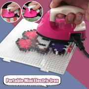 Drppepioner Kids toys Portable Mini Electric Iron Travel Plastic Beads Craft Clothes Sewing Supplies